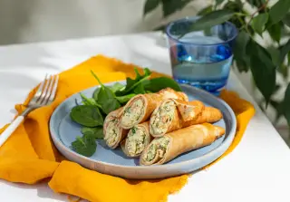 Блины с лососем и кремчизом