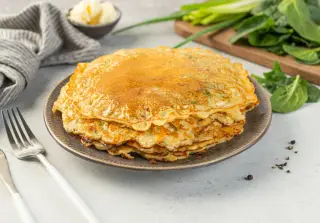 Блины с сыром и зеленью