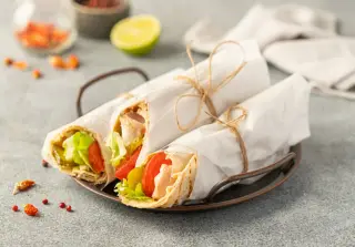 Быстрая шаурма с курицей