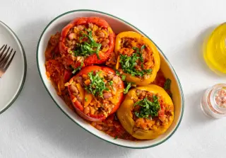 Фаршированные перцы с фасолью