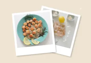 Гребешки со сливочным соусом и укропом