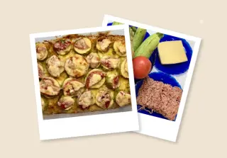Кабачковые кольца с мясным фаршем