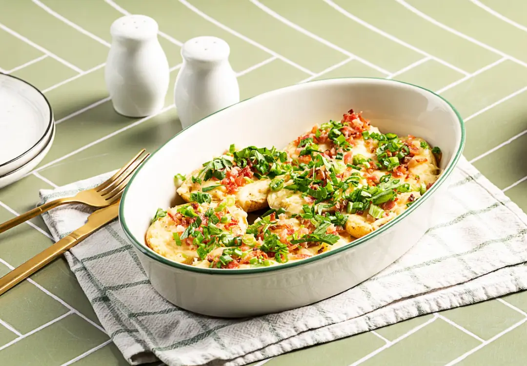 Картофель, запечённый с беконом