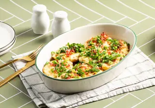 Картофель, запечённый с беконом