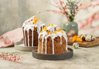 Кулич творожный с цукатами