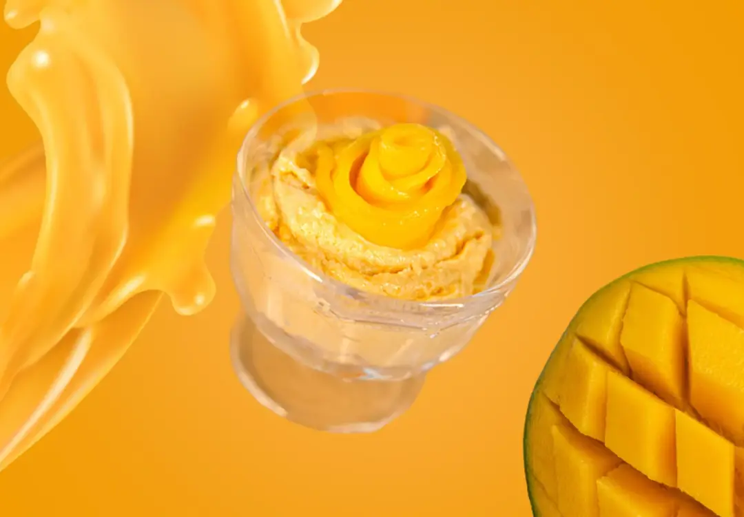 Мороженое из манго с миндалём