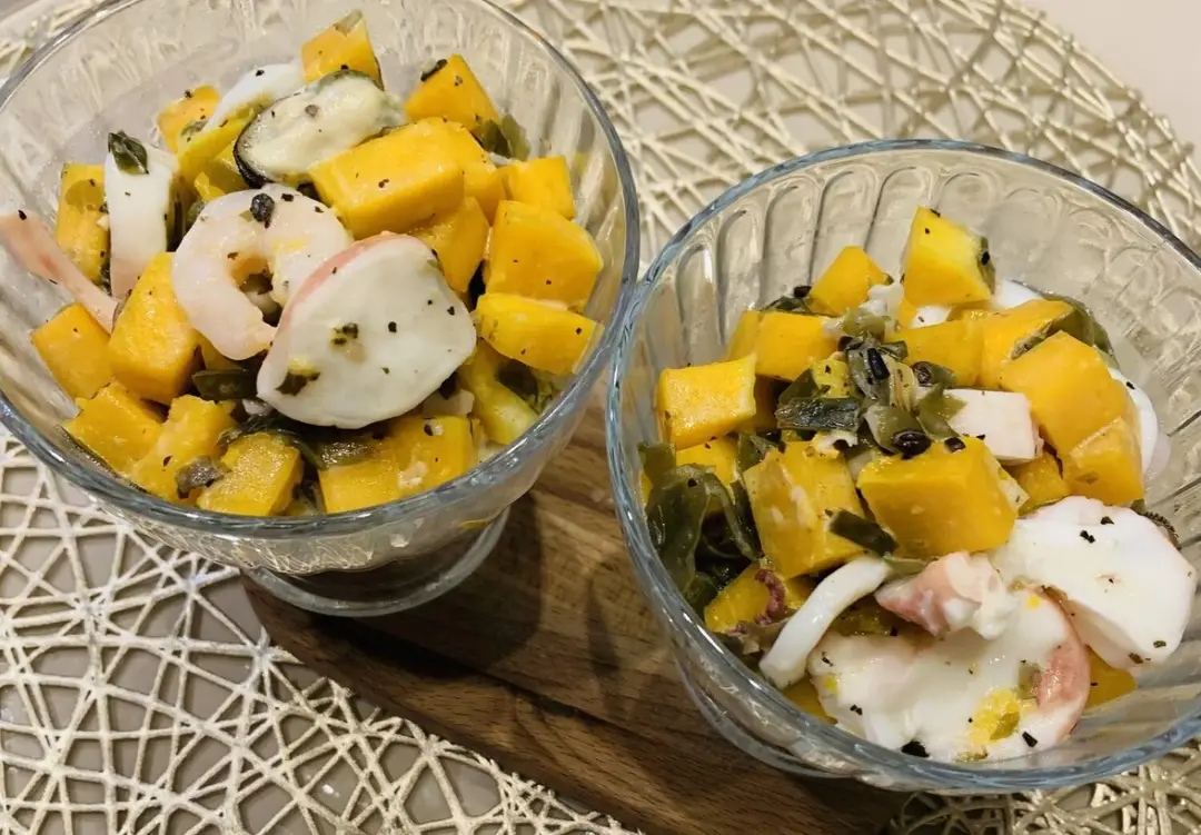 Морская закуска с тыквой