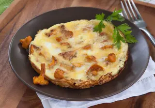 Омлет с лисичками