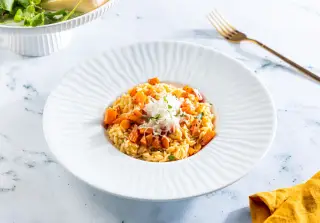 Паста с бататом и козьим сыром