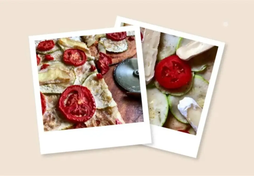 Пицца с кабачком и помидорами