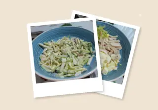 Простой салат из кальмаров