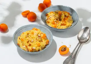 Пшённая каша с абрикосами и миндалём