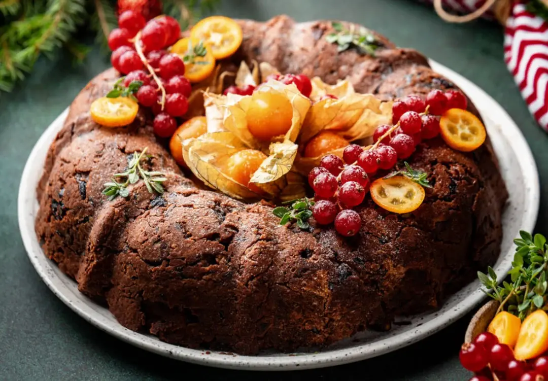 Рождественский кекс (вегетарианская версия)