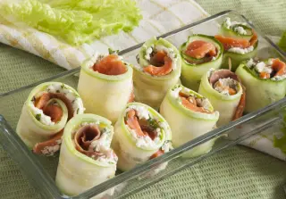 Рулетики с кабачком и неркой
