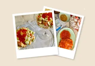 Салат с красной рыбой и авокадо