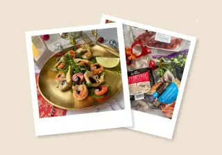 Салат с креветками и артишоками