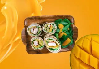 Сэндвич-ролл с манго и курицей
