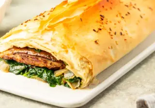 Веллингтон с белыми грибами (веганский)