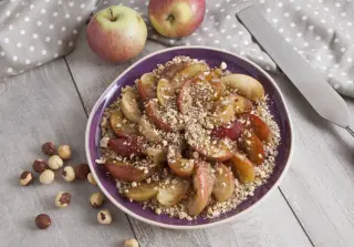 Яблочный крамбл без выпечки